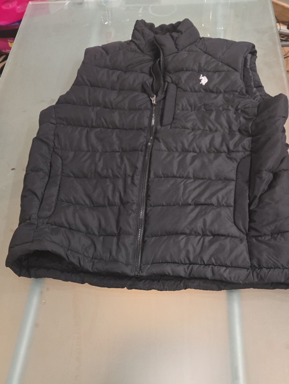U.S. Polo Assn. Men's Black Quilted Puffer Vest